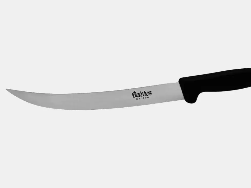 Butcher Wizard 10" Breaking Knife For Cutting Big Subprimal Cuts Of Beef, Pork, Chicken, and Fish