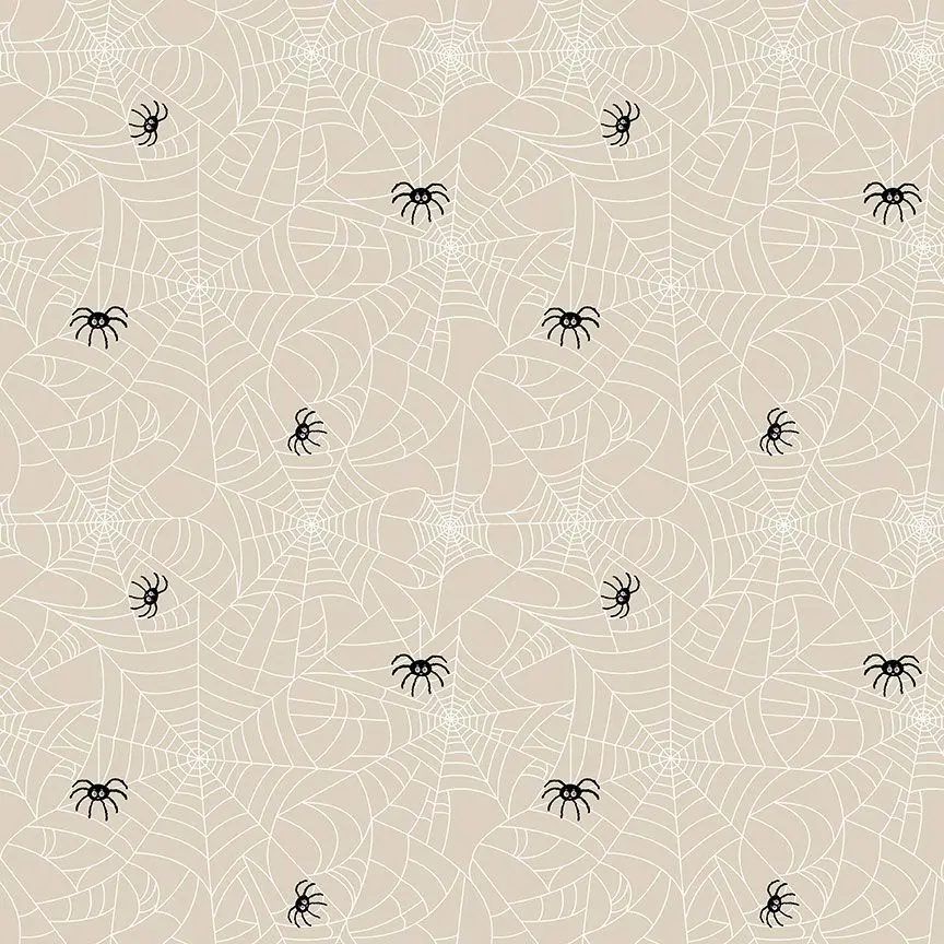 Fabric Dear Stella Designs Bone Creepin' It Real Love at First Bite by the Quarter Yard D3482-BONE