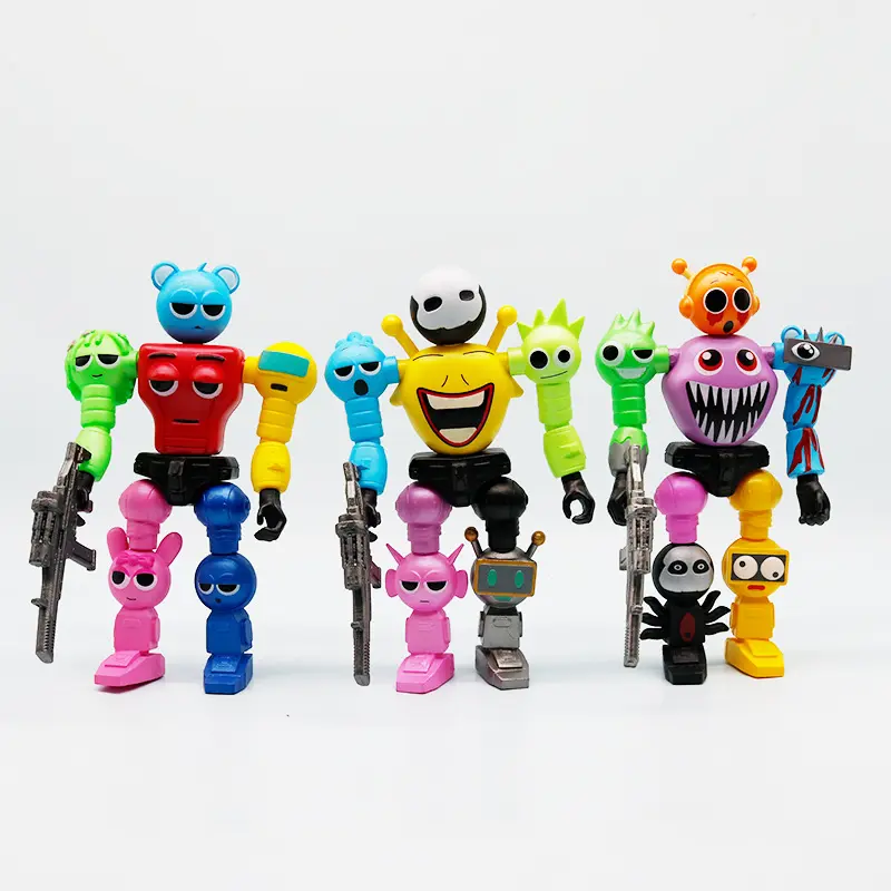 7-Inch Sprunki Articulated Action Figure, Posable Vivid PVC Robot Model, Whimsical Figurines, Compact Size Collectible Toy, Gift-Ready for Gaming Enthusiasts