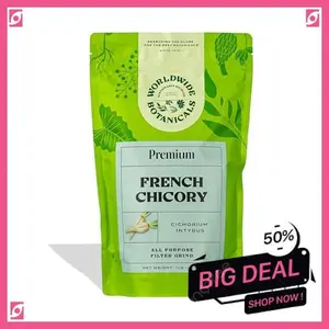 Worldwide Botanicals French Chicory Root, 1 Pound - Brew Like Coffee, Blend Roasted Chicory Root With Coffee, Prebiotic, Acid Free, Caffeine Free, Kosher