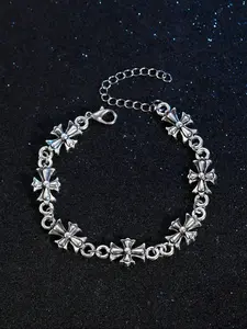 Punk Style Cross Vintage Men's Bracelet, Punk Style Jewelry, High-Quality Fashion Accessory for Daily Wear, Perfect Birthday & Engagement Gift