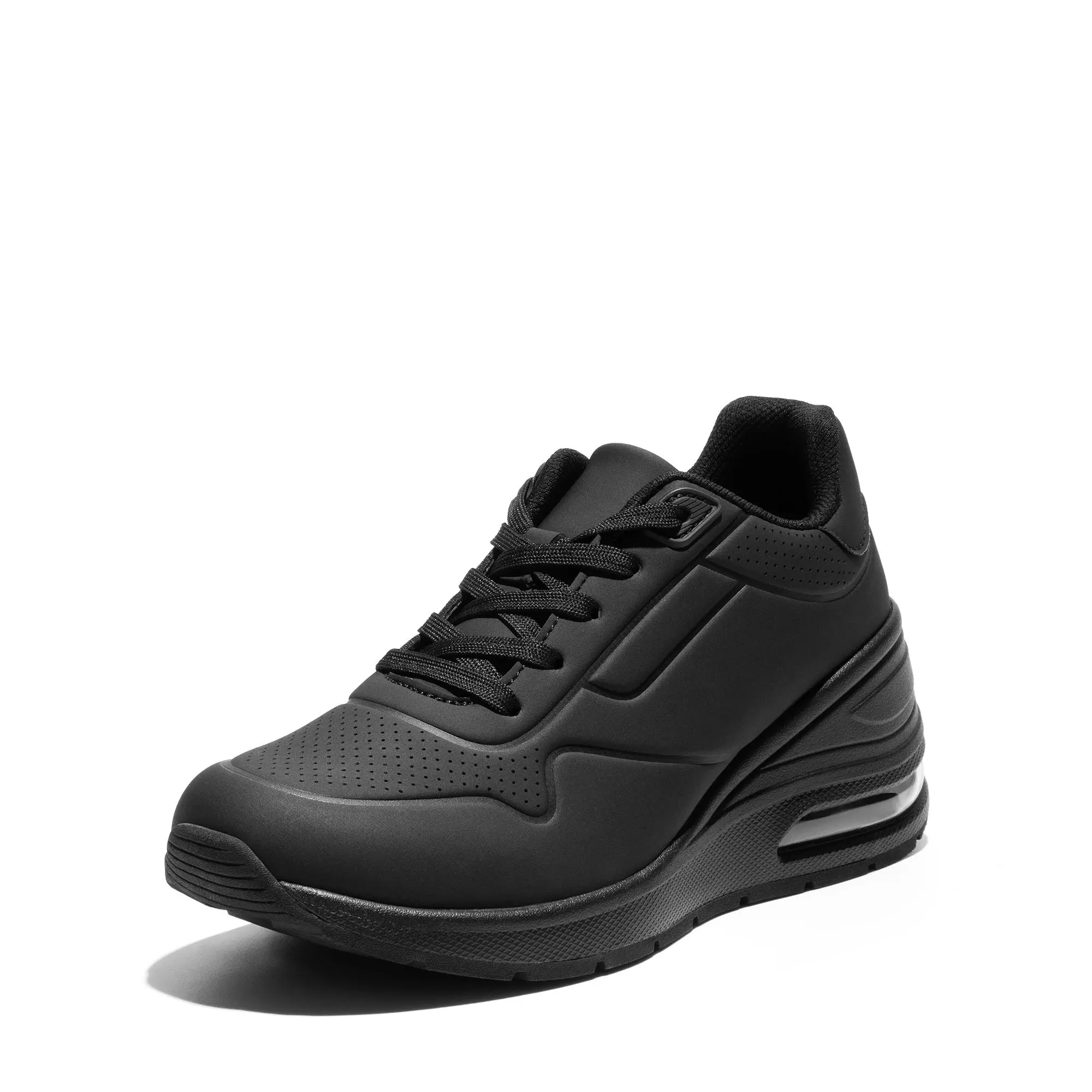 Dream Pairs Women's Air Cushion Platform Casual Sneaker Trainers - Lace-Up Vegan Leather Chunky Walking Shoes, Thick Sole Platform Heel, Breathable Insole Sneakers Casual Footwear, Casual Sneaker Trainer, Mesh Insole