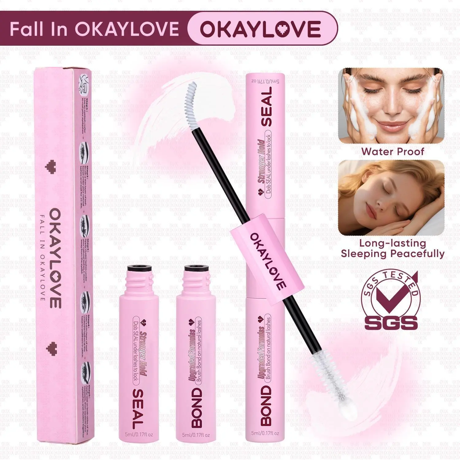 OKAYLOVE Lash Bond and Seal |Lash Remover|Lash Tweezer| White Glue Strong Hold  Waterproof  Long lasting Suitable for Sleeping over Night girl gifts DealsForYouDays