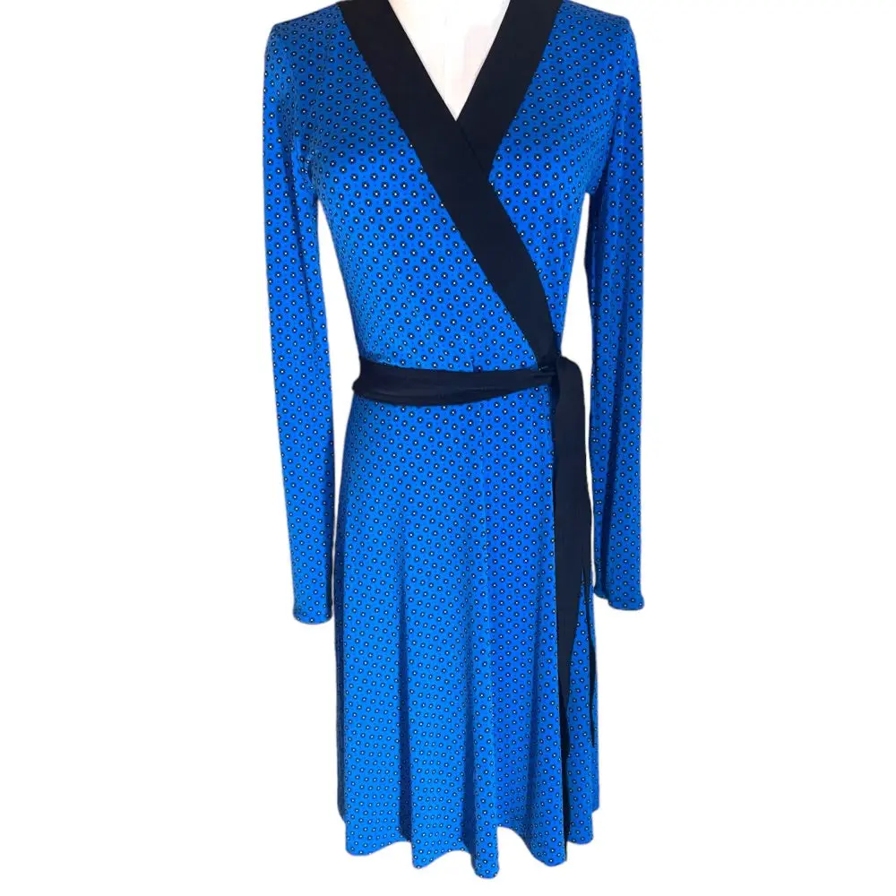 White House Black Market Womens Reversible Sky Blue Wrap Dress Casual Elegant Womenswear Style Underwear Lady Casual Wear Summer Comfort Fashion