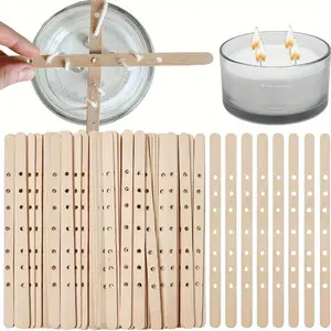 30pcs Wooden Candle Wick Holders, Candle Wicks Centering Device, Candle Wick Bars, Wick Holders for Large & Multiwick Candles.