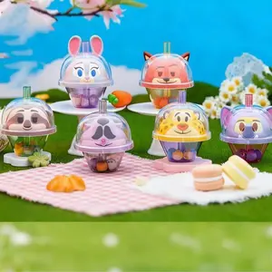 MINISO Disney Zootopia Bubble Tea Series Blind Box | Judy Hopps & Nick Wilde Mystery Figure | Kawaii Taro Milk Tea Cup Desk Decor | Iconic Disney Collectible Art Toy | Official CPSC 2026 Certified