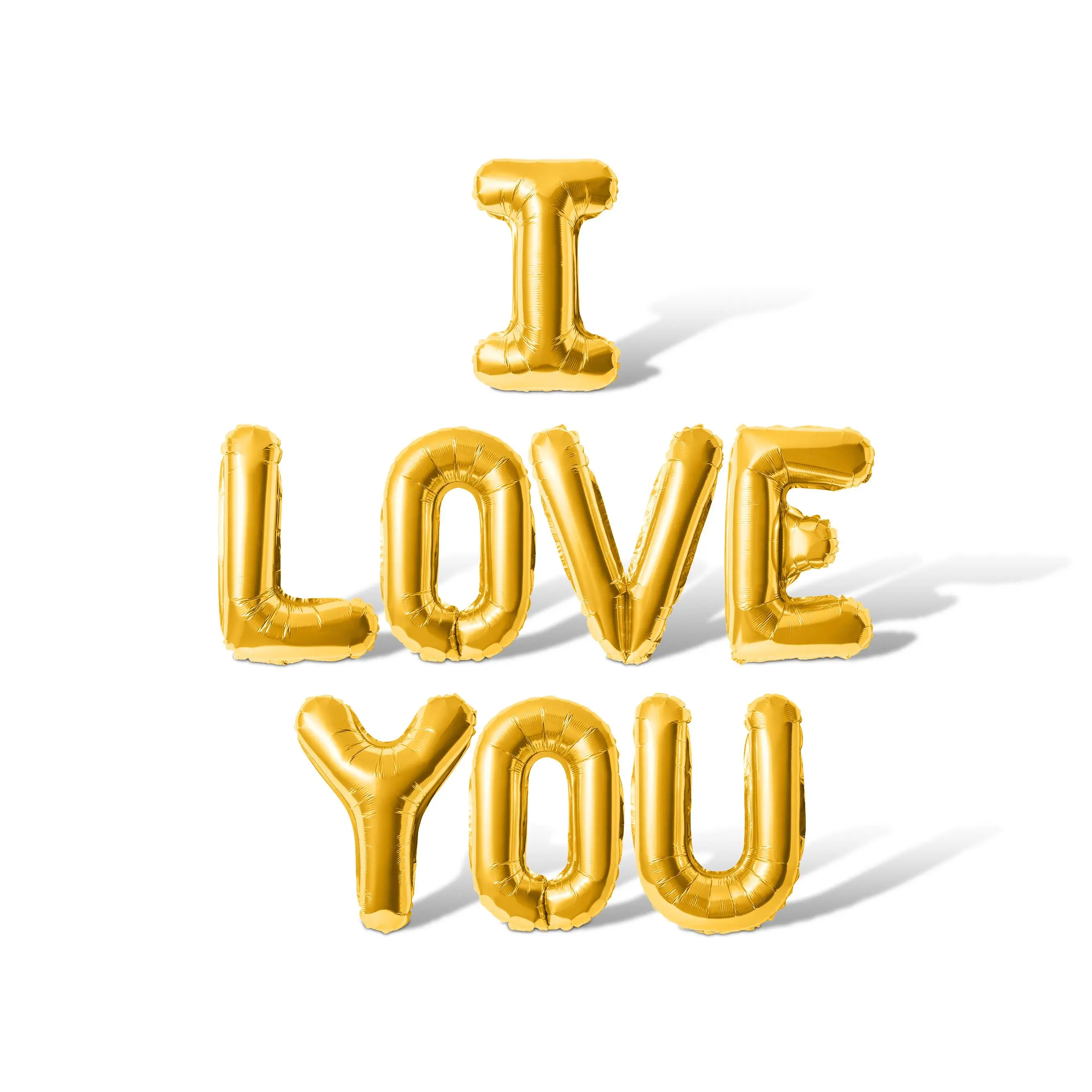 Letter Balloons - I LOVE YOU 16" Inch Alphabet Letters Foil Mylar Balloon Valentine's Day or Anniversary Party Banner