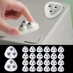 20 Self-Adhesive Wheels with Stainless Steel Bearings, 360 Degree Rotating Kitchen Utility Casters, Easy Installation, Compact Design, Furniture Lift Mover