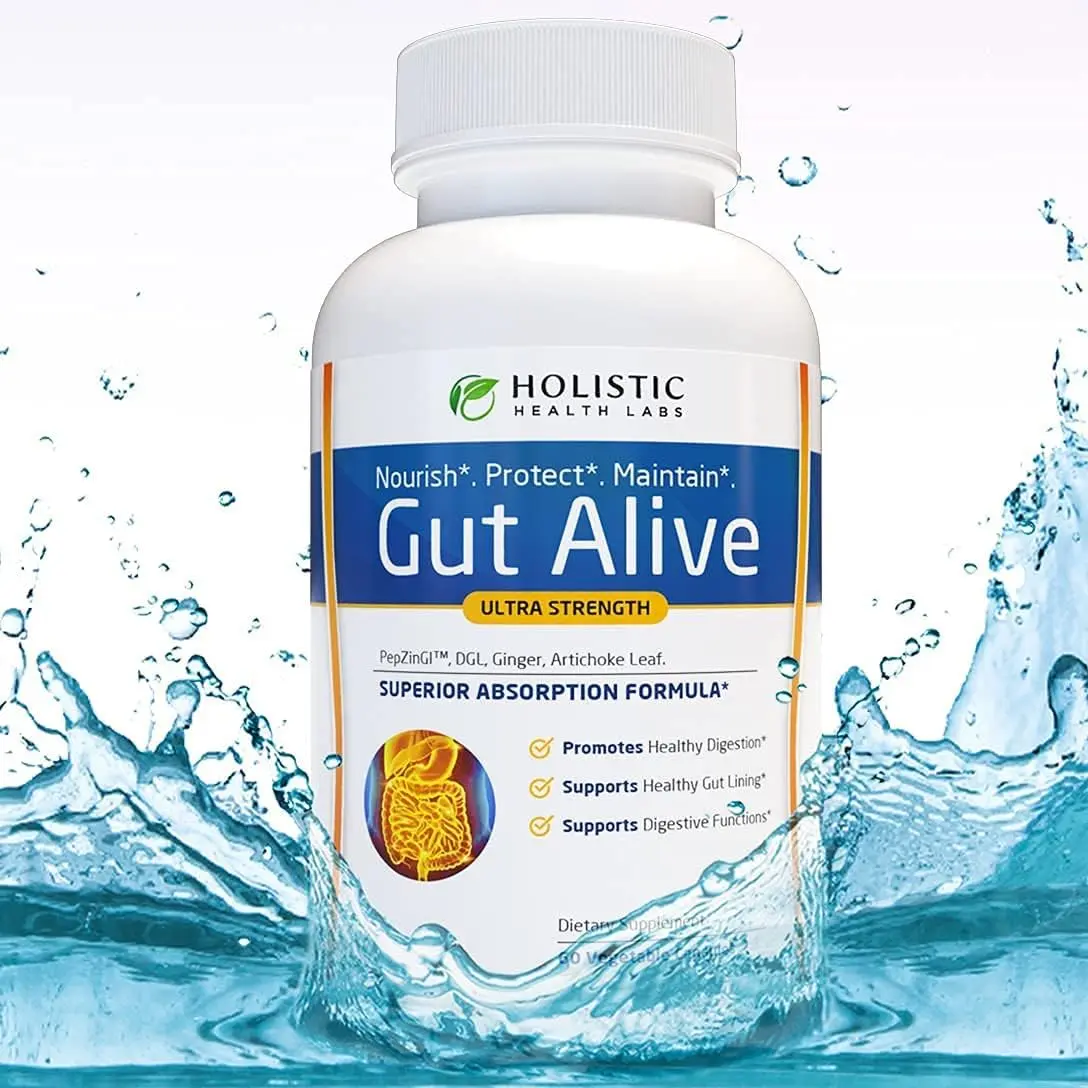 All-Natural Digestive Supplement - Relieve IBS, Bloating, Gas & Acid Reflux Fast - 60 Capsules with Natural Ingredients for IBS Relief