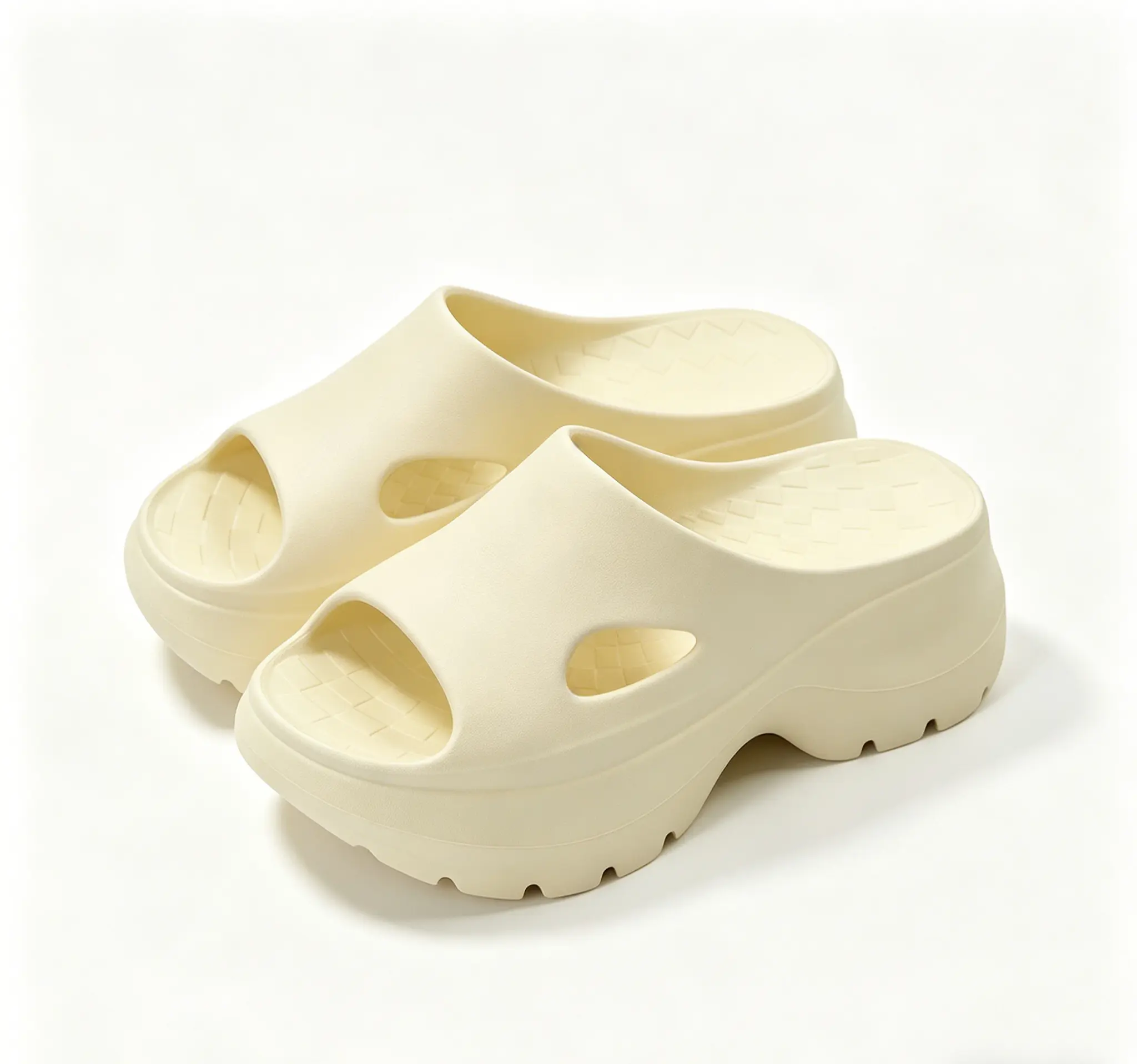 GRIP&GO Korean Clogs for Women, Platform Hollow Out EVA Slip On Slide with Thick Non-Slip Sole, Casual Walking Shoes, Hollow Out Clogs, All Seasons, Thick Grip Sole, Eva Foam, Rubber Sole