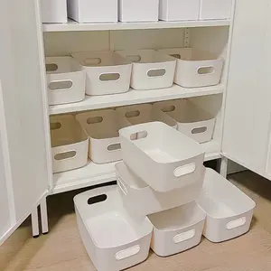 Durable 10-Pack Multi-Functional Storage Boxes Set - Assorted Sizes Plastic Organizer Bins for Home Organization - Cosmetics, Snacks, Kitchen, Bathroom, Dorm
