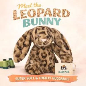 Jellycat Cobblehop Leopard Bunny Plush Exclusive NWT Toy Doll Soft Stuffed Gifts With Dust Bag