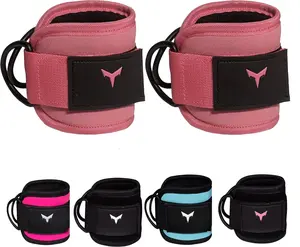 Ankle Straps for  Machines Women - Adjustable Gym Ankle Strap for  Machine, Neoprene Padded  Straps, Durable  Strap with  Cuff, Glute Kickback Ankle Strap with D Rings
