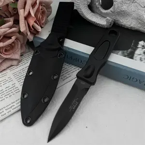 New Arrival: High-Quality Best-Selling Straight Knife with Sheath Features an 8Cr13MoV steel blade and a 1050 carbon steel handle. A rugged and durable outdoor knife for hiking and fishing, practical for camping and travel.
