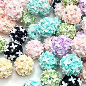 5pc Bloom Baby Bloom Fancy Resin Polymer Clay Beads - Random Mix Beading Crafting DIY Supplies