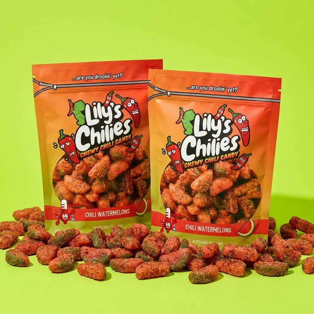 Chili Watermelon Gummies (Two 4oz Bags), Chili Candy Snacks
