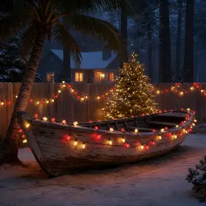 25FT C7 LED String Lights, UL 20# Green Parallel Wire, E12 120V 0.6W, Red & White Shell, 25 Bulbs with 2 Spares