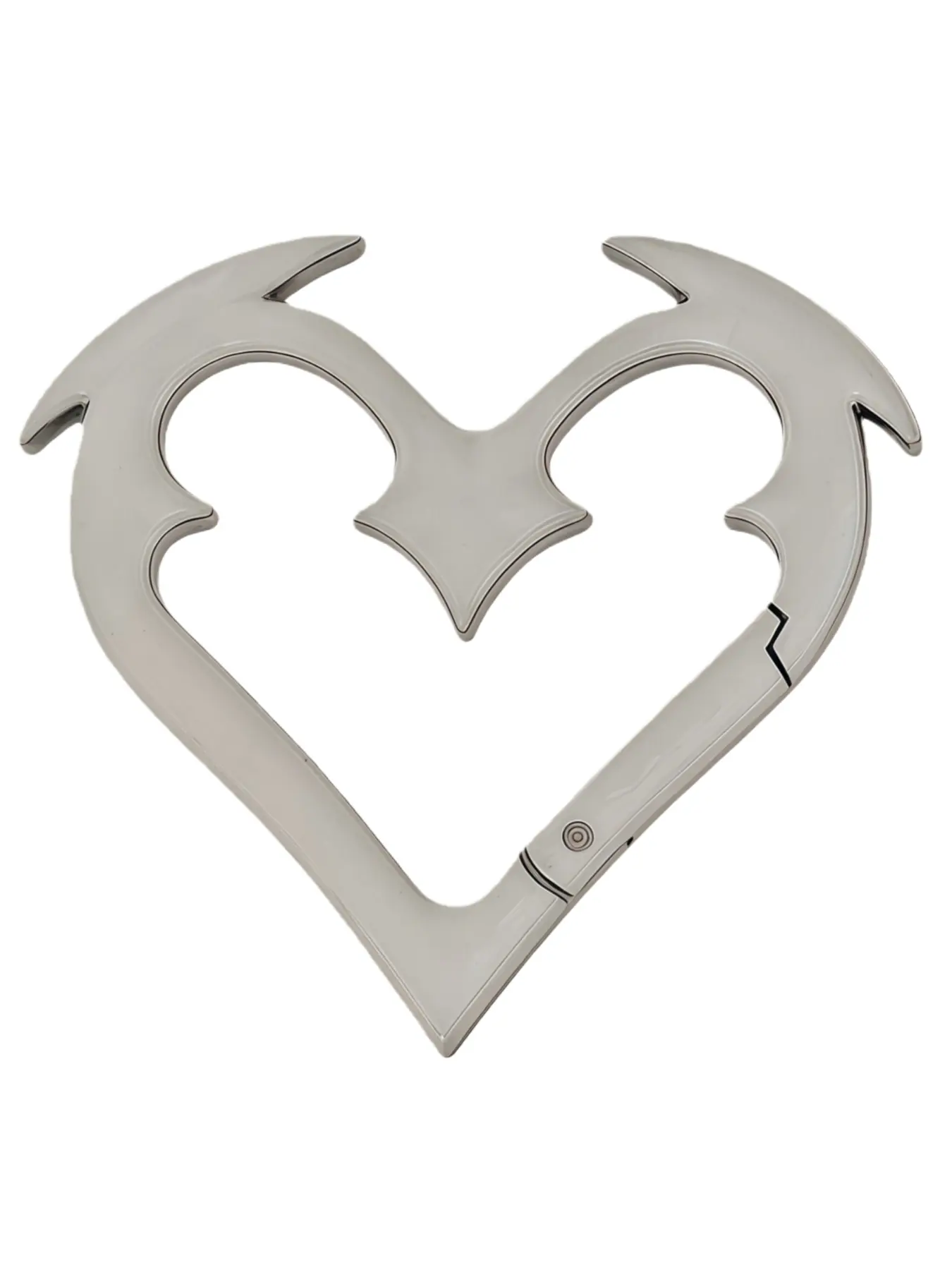 Angel Heart Buckle Metal Keychain, Closed Spring Clip, Bag Accessory, Birthday Gift, Fashionable Charm, Heart Design Keychain, Perfect for Bags & Accessories