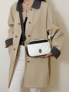 New Fashion Versatile Crossbody Bag, Women's Simple Casual Small Square Bag, High-End Handbag with Rhombus Pattern, Ideal for Commuting and Shopping