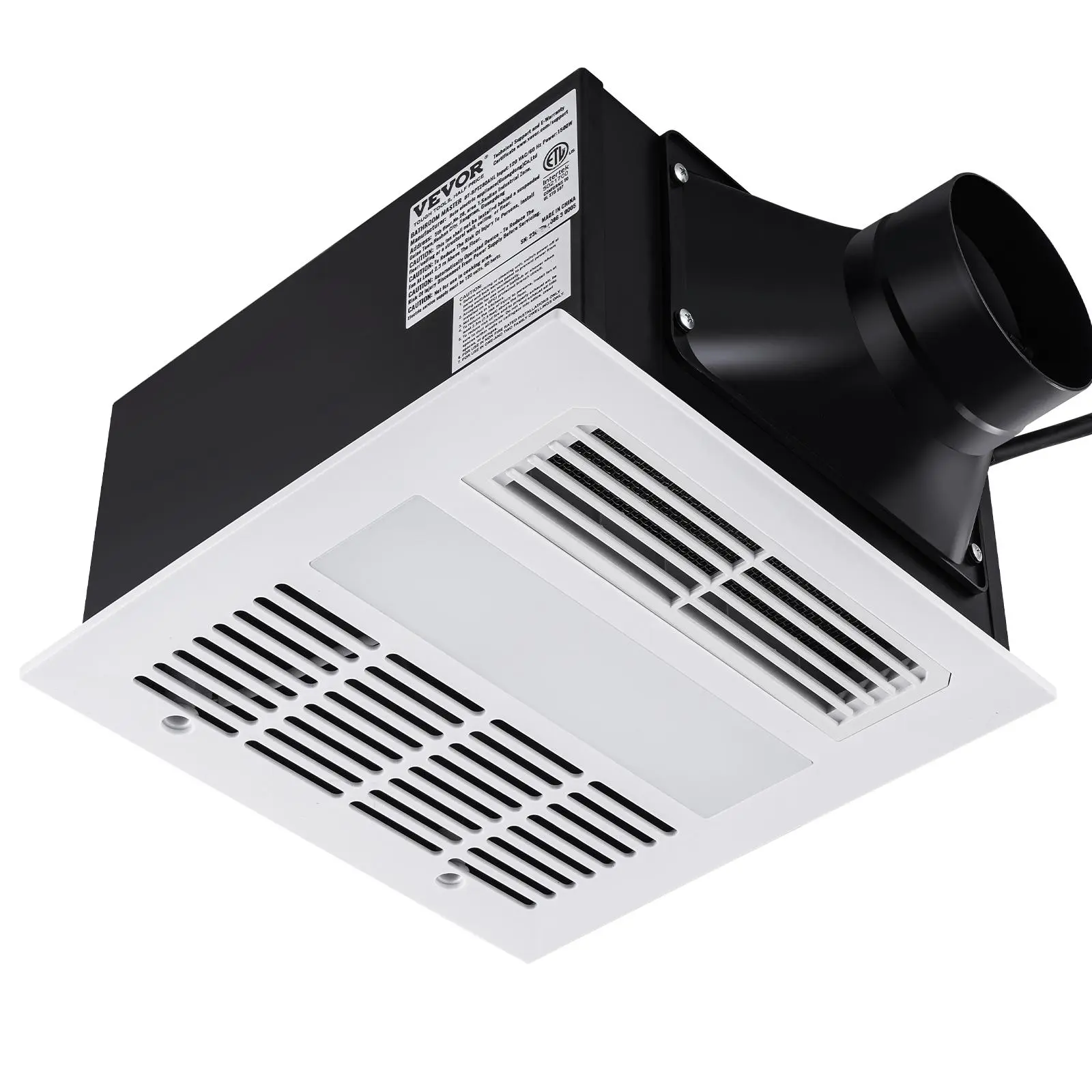 【Summerfinds】VEVOR Bathroom Exhaust Fan,  1500W Heating, 110 CFM High-Efficiency Ventilation, 1.5sones Low Noise Operation, Energy-Saving Bathroom Ceiling Fan, No Need For Attic Access, For Various Ceilings