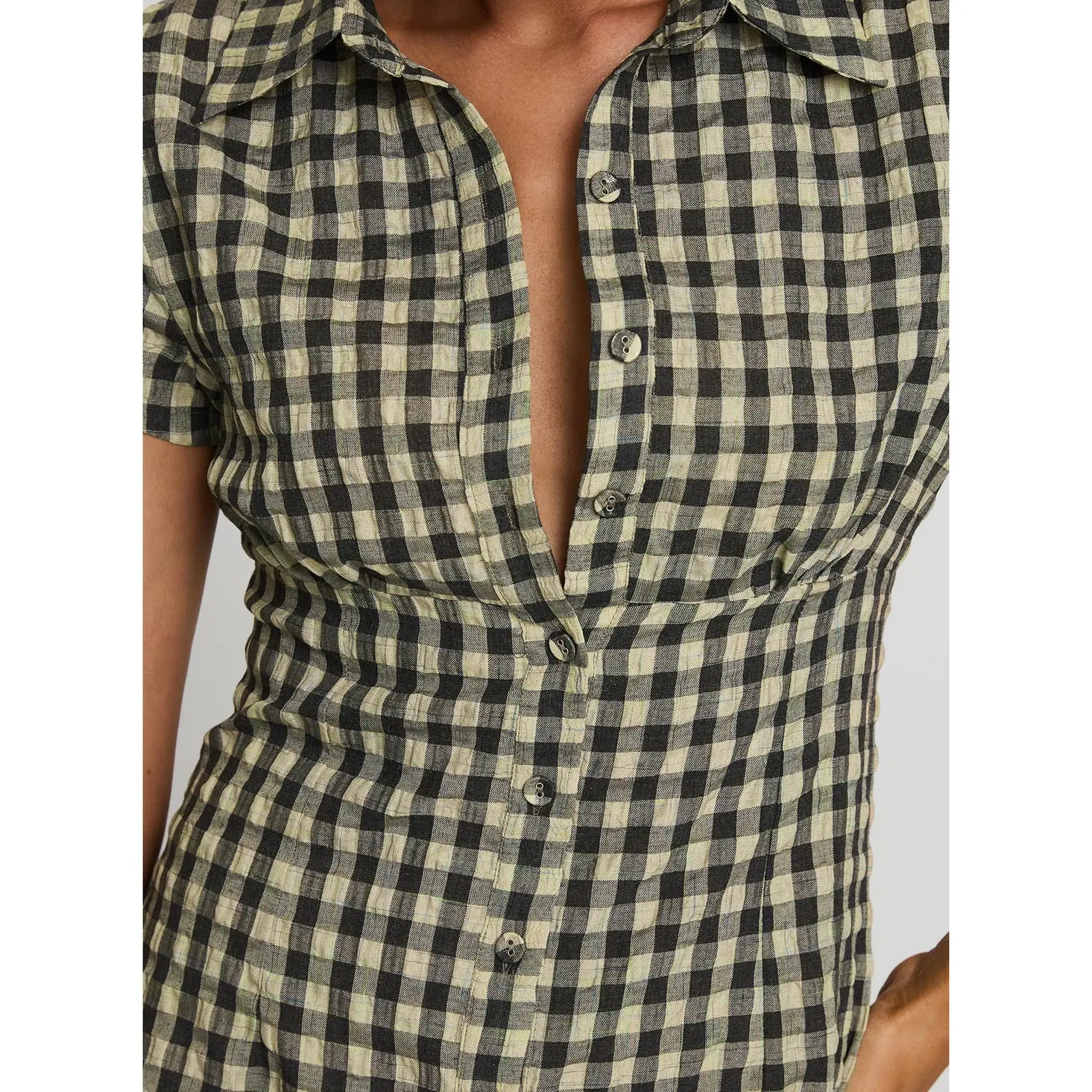 Motley Mini Dress Brown Check - TikTok Shop