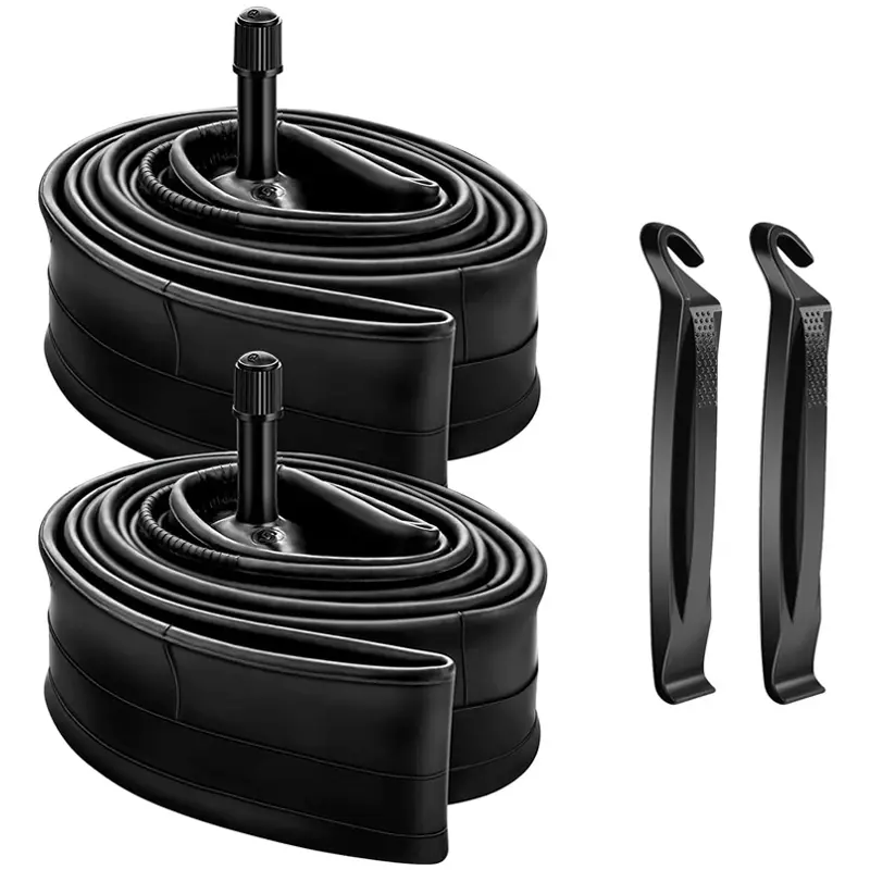 2 Pack 26 Inch Bike Inner Tubes 26 x 1.75/1.95/2.10/2.125 Mountain Bicycle Replacement Buyle Inner Tube with AV32mm Schrader Valve for 26'' Mountain Cruiser and City Bikes