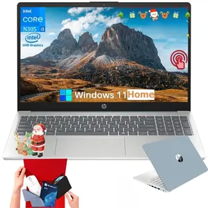 HP 15.6''  Touchscreen Laptop Computer - Windows 11 Home, AI Copilot, up to 32GB RAM + 512GB SSD, 15.6'' FHD Anti-Glare Touchscreen (1920 x 1080), Intel 8 Core i3-N305, Intel UHD Graphics, WiFi-6, Bundle Accessory