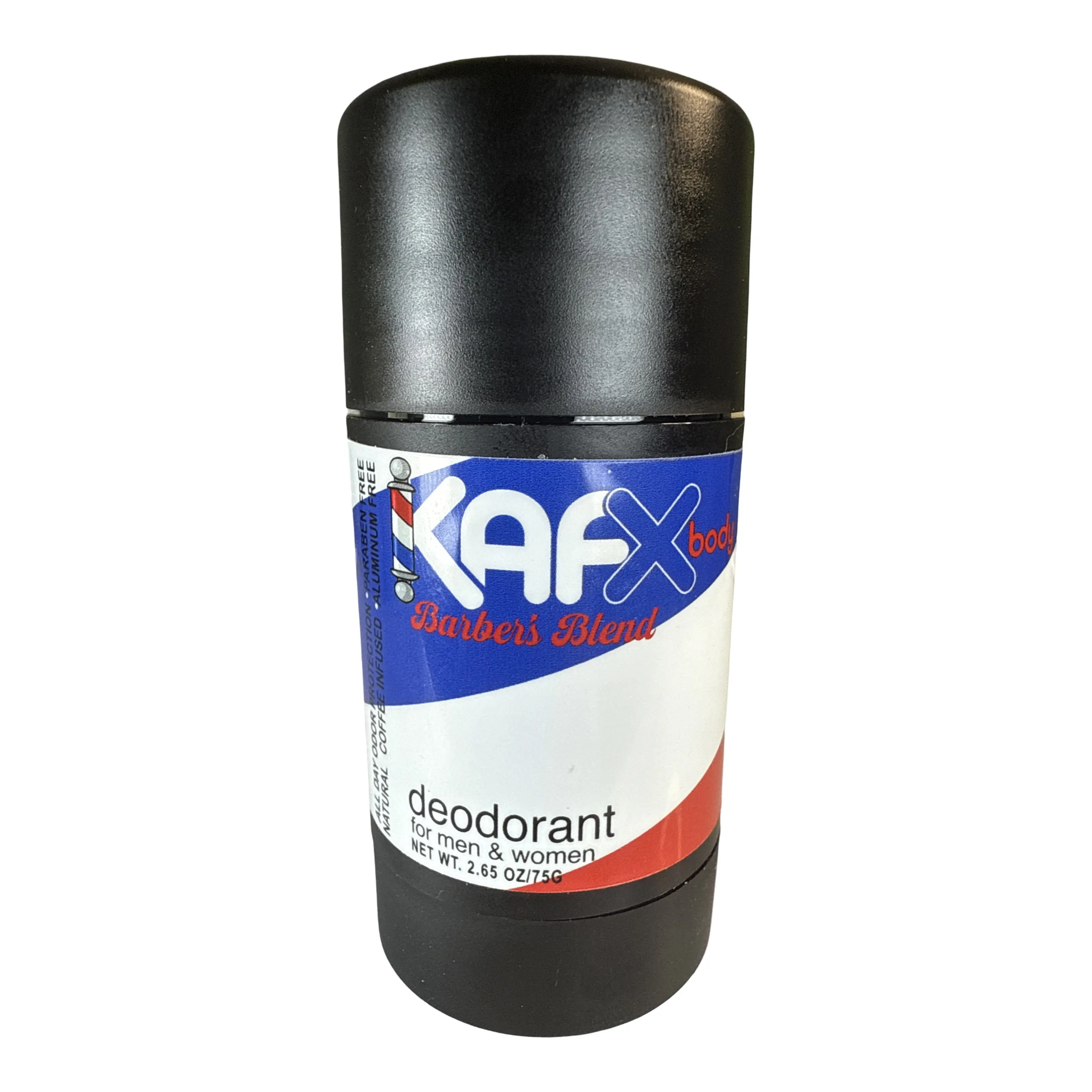 KAFX Body Barber's Blend Coffee Infused Natural Deodorant 75g Stick - Alcohol-Free, Ammonia-Free, Neutralizes Body Odor