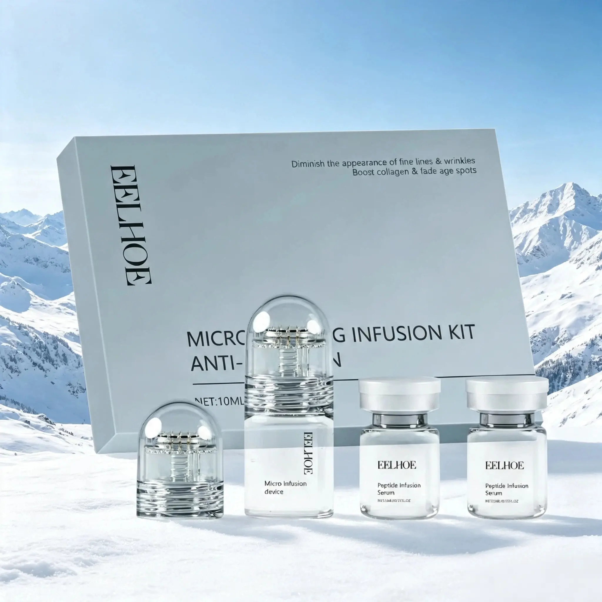 【2 Box】Micro-Infusion System Set - Facial System for a Refreshed & Youthful-Looking Appearance Serum Dewy Glycerin Hyaluronic Hyaluronic Acid Plumper Skin Repair lightweight skincare