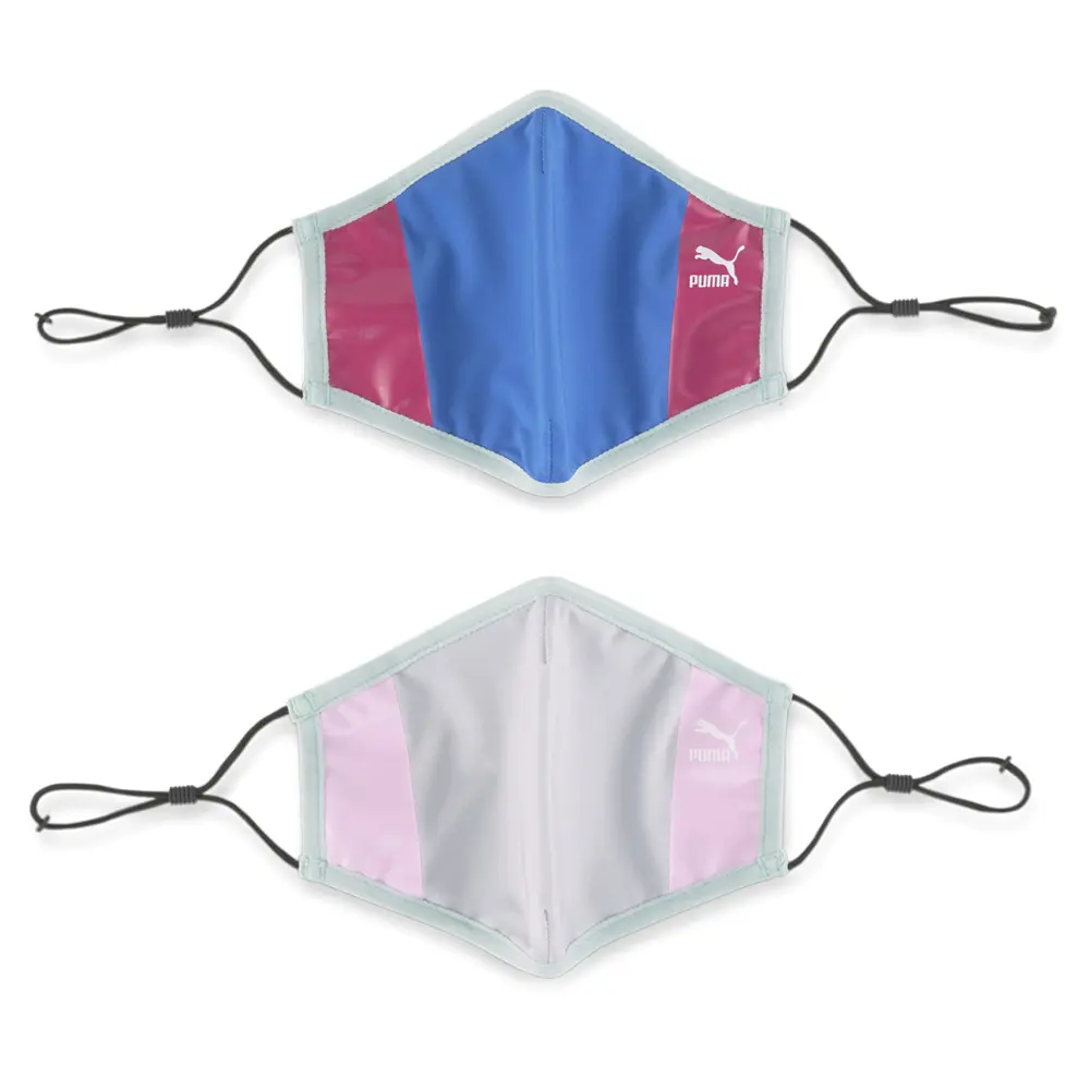 PUMA Womens Face Mask Ii Set Of 2  - Blue, Grey, Purple