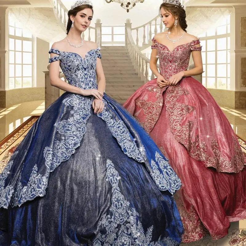 strapless open back dress Bow Back Quinceanera Dresses Off Shoulder Ball Gown For 15th Birthday –  Simplepromdress main image 0