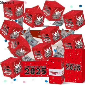 2026 Graduation Pop-Up Gift Box, Creative Folding Bounce Red Envelope Box, Luxury Paper Explosion Box for Birthday Valentine Proposal Graduation Gifts