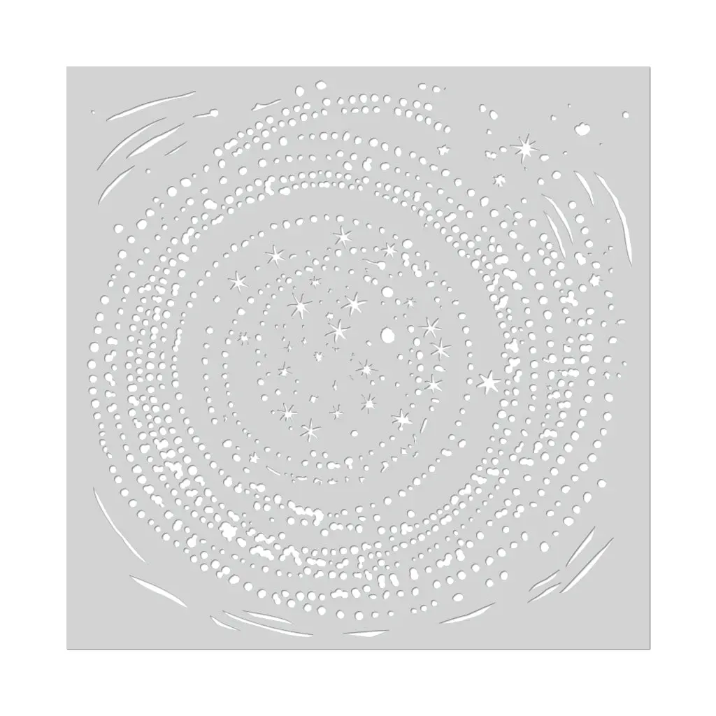 Swirling Stars Stencil