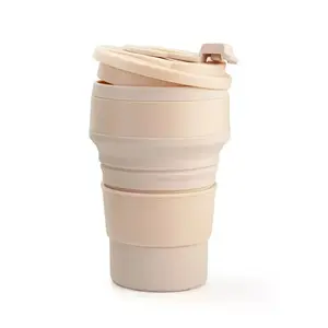 57/5000 Coffee cup travel foldable silicone cup, foldable water cup - A portable and reusable drinking cup for outdoor activities such as camping and hiking.