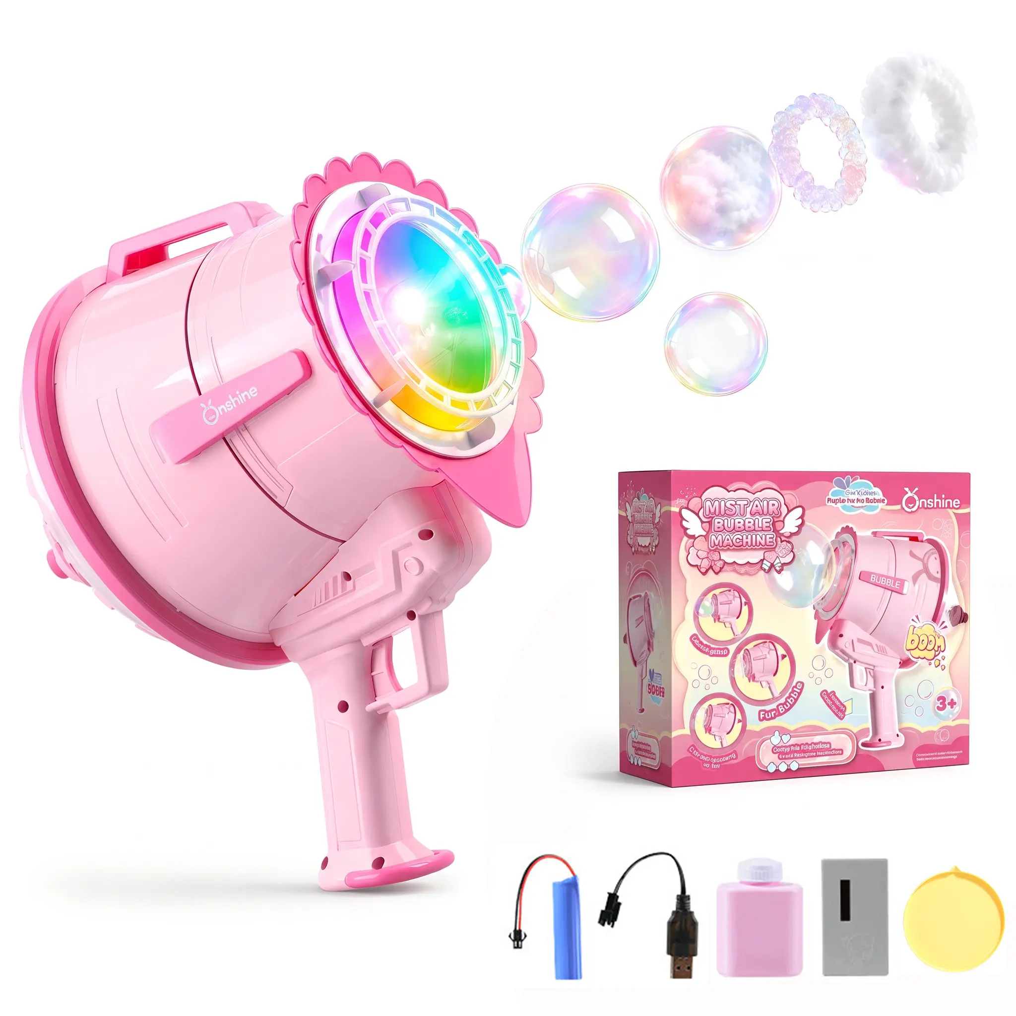 Air Cannon Toy – Novelty Air Cannon with Smoke Bubble Machine – Parent-Child Interaction – Enhanced Play Value – Ideal for Holidays and Gifts