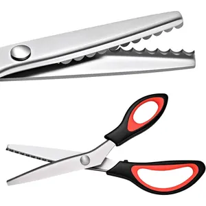 Pinking Shears Scissors for Fabric Zig Zag Craft Scissors Decorative Edge Scalloped 7mm for Fabric Cutting