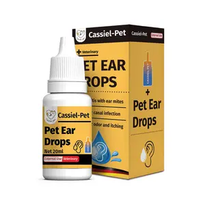 Cassiel Pet Ear Cleaner 20ml QuantumSilver Ear Drops for Dogs Ear InfectionEar Mites Treatment for Cats Dogs ltchyEar Dog Ear Infection Treatment