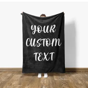 Custom Text Blanket, Housewarming Gift, New Home Present