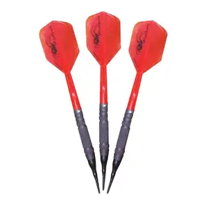 Laserdarts Black Widows 90% Tungsten Soft Tip Darts Knurled Barrel 16 Grams