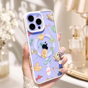 Magnetic Crystal Cover for iPhone - MagSafe Compatible, Soft TPU Shockproof Smartphone Case, Wireless Charging Support, Transparent Option, Spooky Gift Accessory for 17, 16 Pro Max, 15 Pro, 14, 13, 12, 11, X