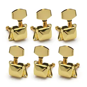 Guitar Accessories Folk Guitar Tuners Semi-Enclosed Acoustic Guitar Tuners Twist Tuning Knob Upper String Winder Gold