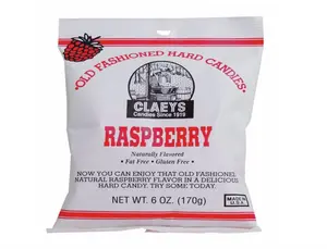 CLAEYS Old Fashioned Raspberry Hard Candy 6 oz.