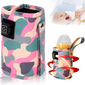 Portable Baby Bottle Warmer, Fast Bottle Warmer, Portable Milk Warmer, USB Charging & Constant Temperature Control Baby Bottle Heating Pads, Essential Baby Care Accessory