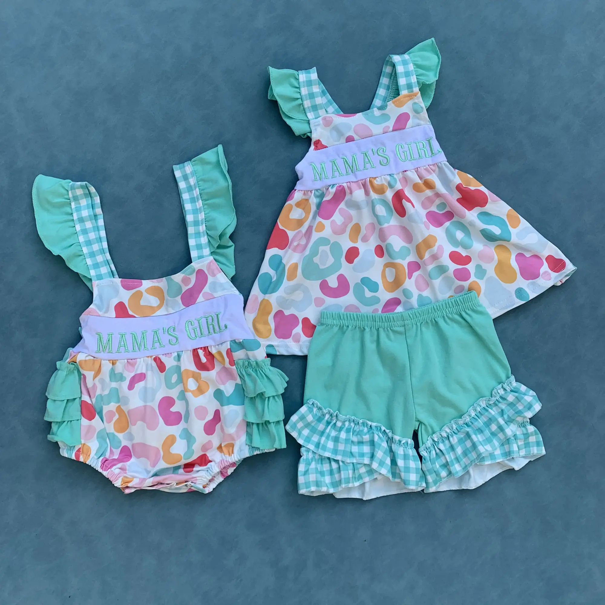 Mamas girl cheetah print summer clothes