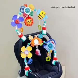 Adjustable Multifunctional Baby Stroller Hanging Toy Set, Interactive Rattle Maracas Sensory Toys for Infants, Early Education, Unisex Baby Toy