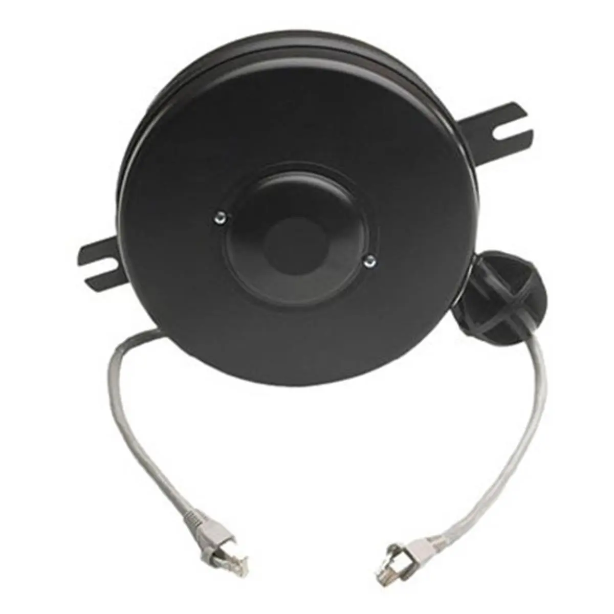 212 MAIN Retractable CAT6 Wire Cable Reel, 15 ft - Steel Housing, Included Mount Strap - Tools & Hardware Accessory for Ropes, Chains, Pulleys
