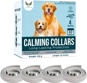 Calming Collar for Dogs with Pheromones Long Lasting Anxiety Relief – Anti Anxiety Dog Collar for Separation Anxiety, Stress, Barking & Noise Phobia, Adjustable Comfort Fit Pet Calming Collar for Small, Medium & Large Dogs