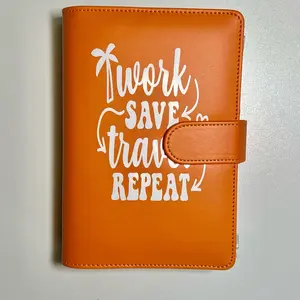 Vacation Sinking Funds Binder PU Leather A6 size