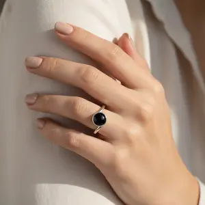 925 Sterling Silver Onyx Ring