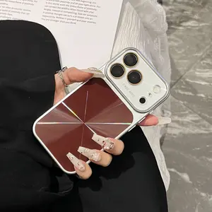 Magnetic Phone Case for iPhone 17 Pro Max 17 Pro 16 Pro Max 16 Pro 15 14 13 12 11, New Large Window, Aurora CD Pattern, Laser Design, Hard PC Cover